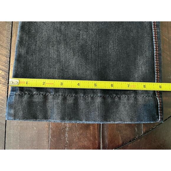 Express Jeans Stella Boot Cut Low Rise Dark Wash Stretch Shimmery Women's 8 Y2K - Picture 16 of 16